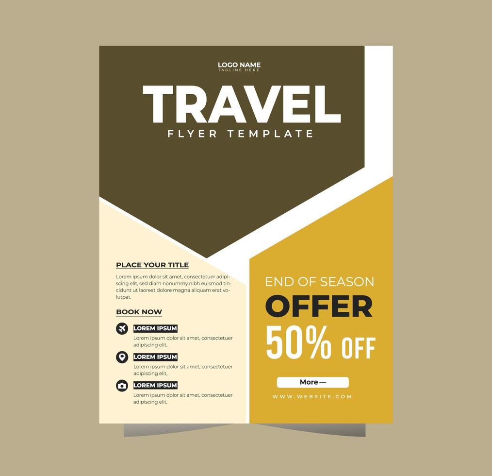 TRAVEL FLYER TEMPLATE DESIGN vector