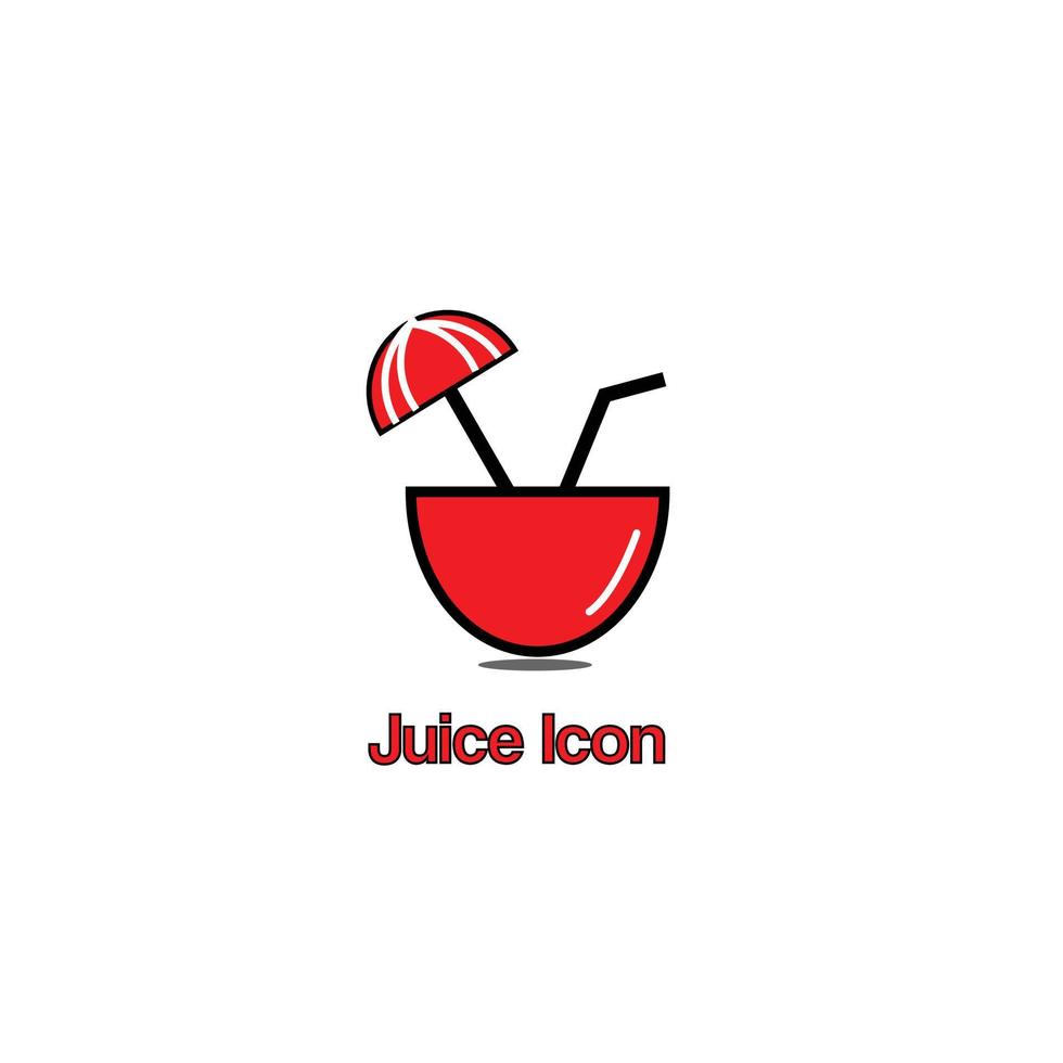 vector de jugo simple para logotipo o icono en fondo blanco