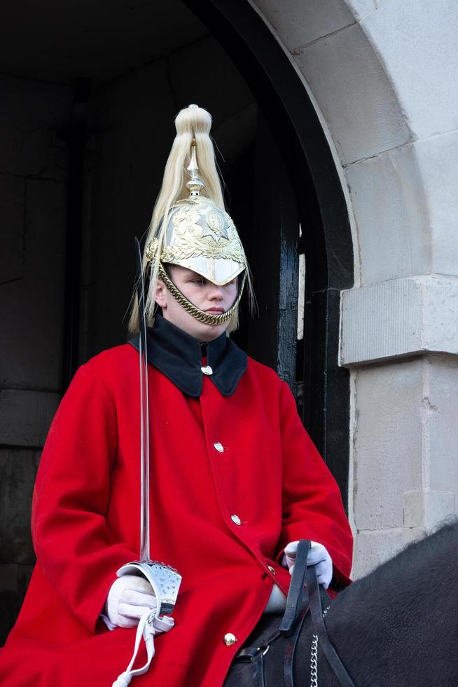 LONDON - NOVEMBER 3. Lifeguard of the Queens Household Cavalry in London on November 3, 2013. Unidentified man. photo