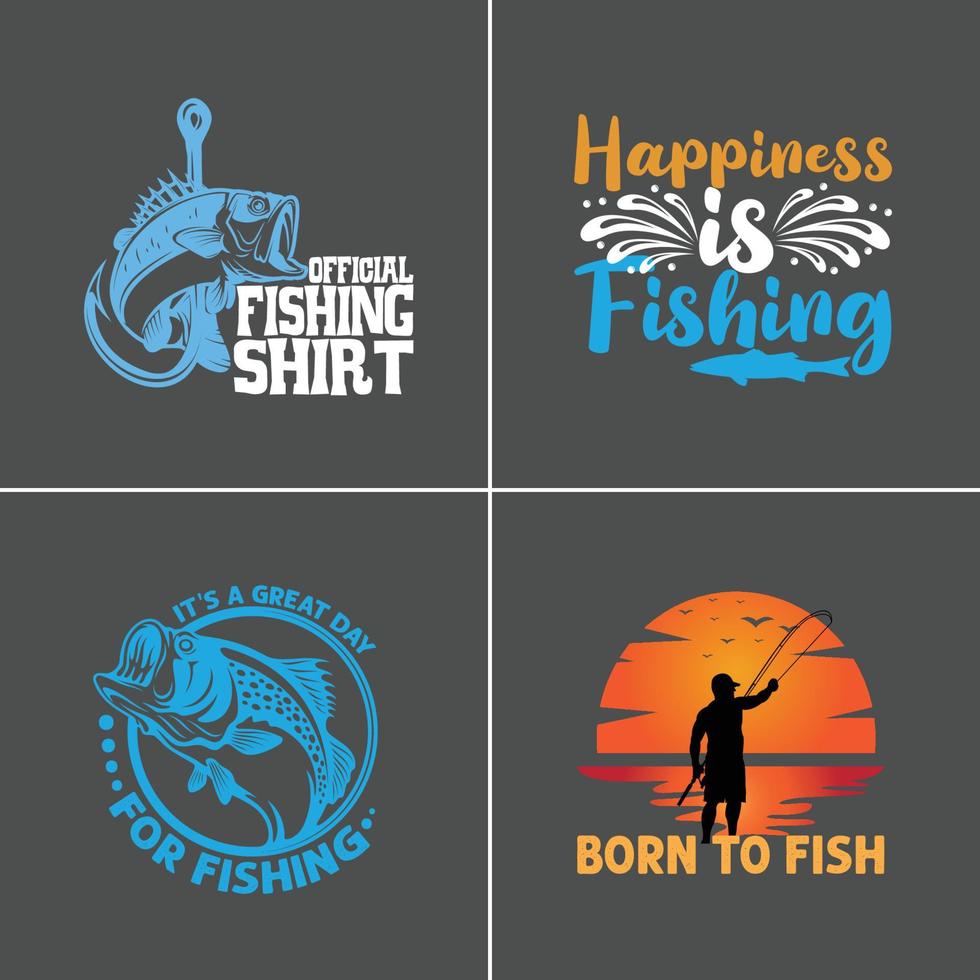 diseño de camisetas personalizadas de pesca, vector de diseño de pesca de paquete para usted