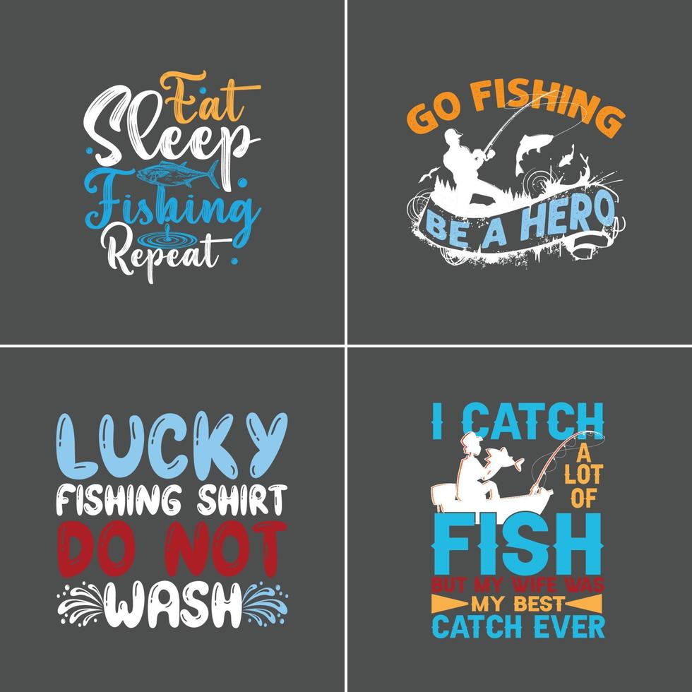 diseño de camisetas personalizadas de pesca, vector de diseño de pesca de paquete para usted