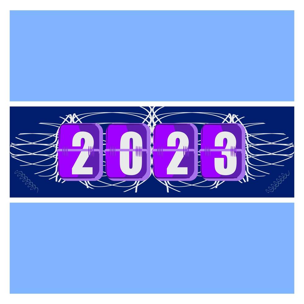 Welcome the year 2023 Sticker vector