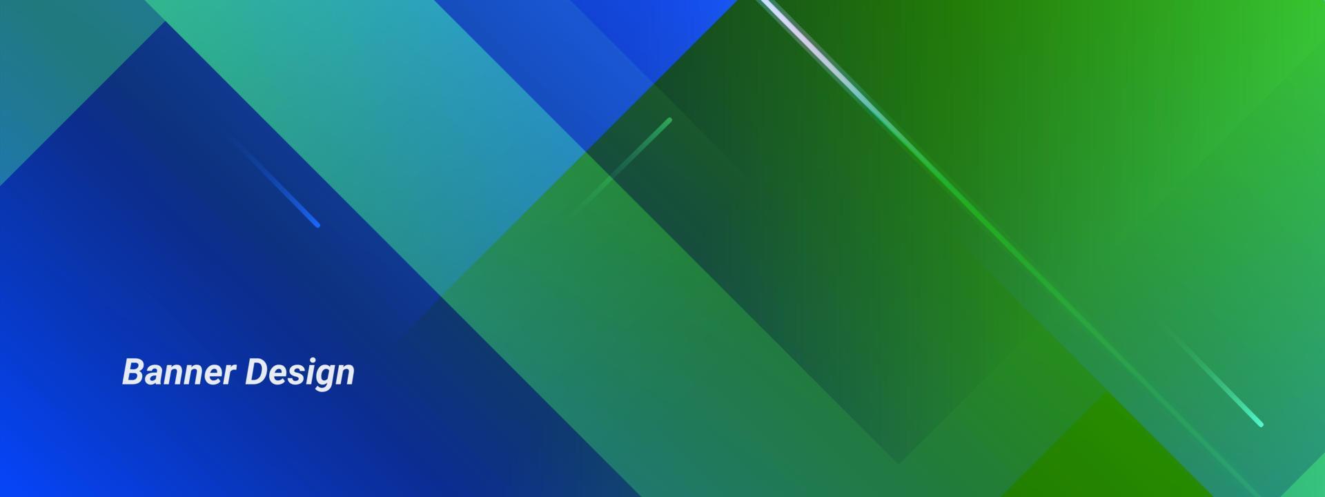 vector de banner de patrón de diseño geométrico azul y verde