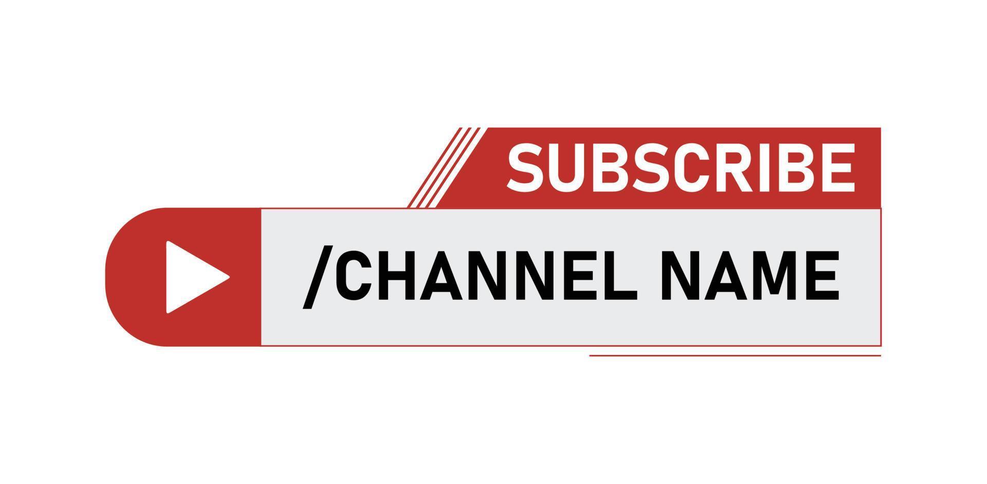 YouTube Channel Subscribe Button Template Design vector