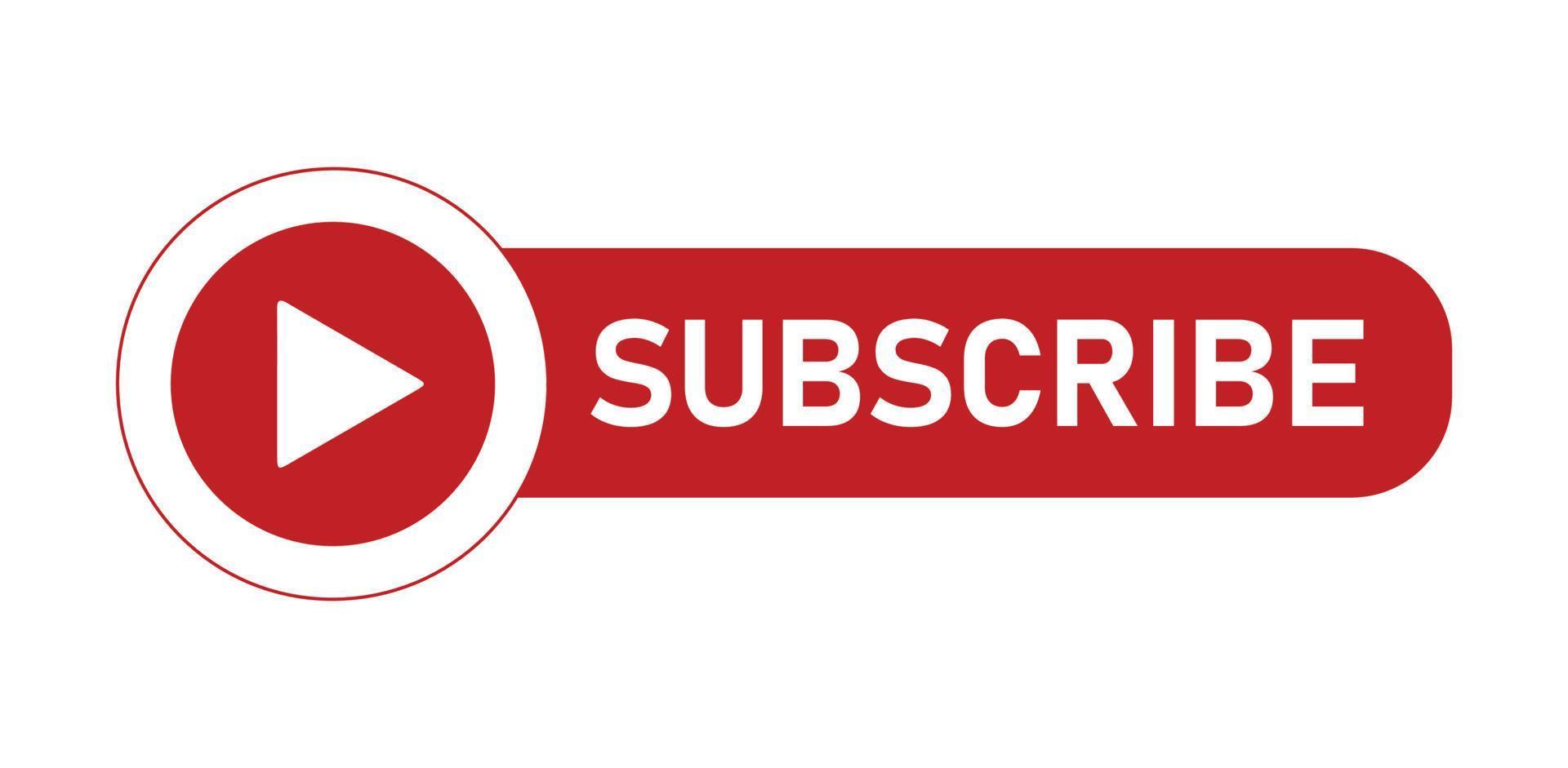 YouTube Channel Subscribe Button Template Design vector