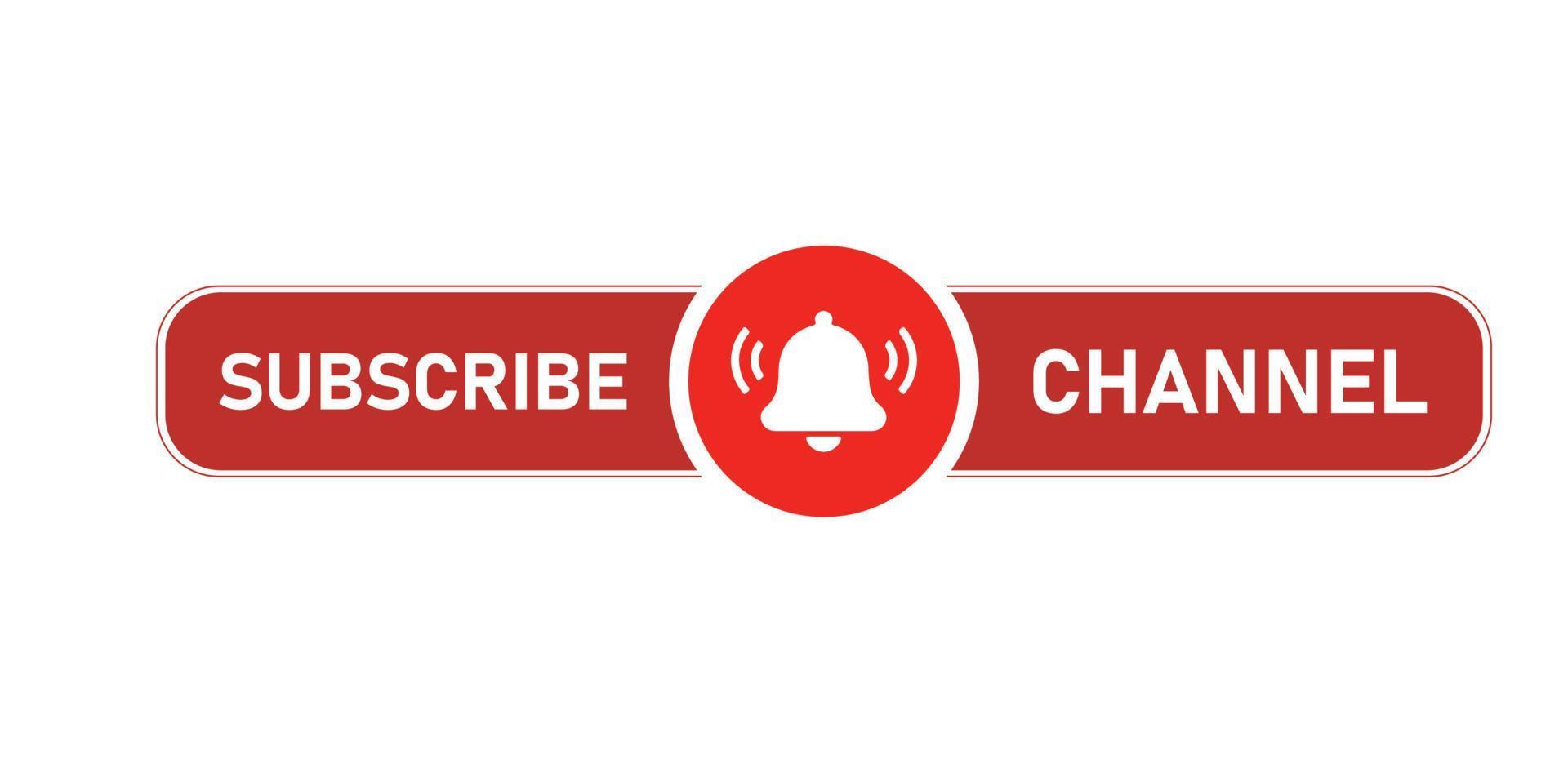 YouTube Channel Subscribe Button Template Design vector