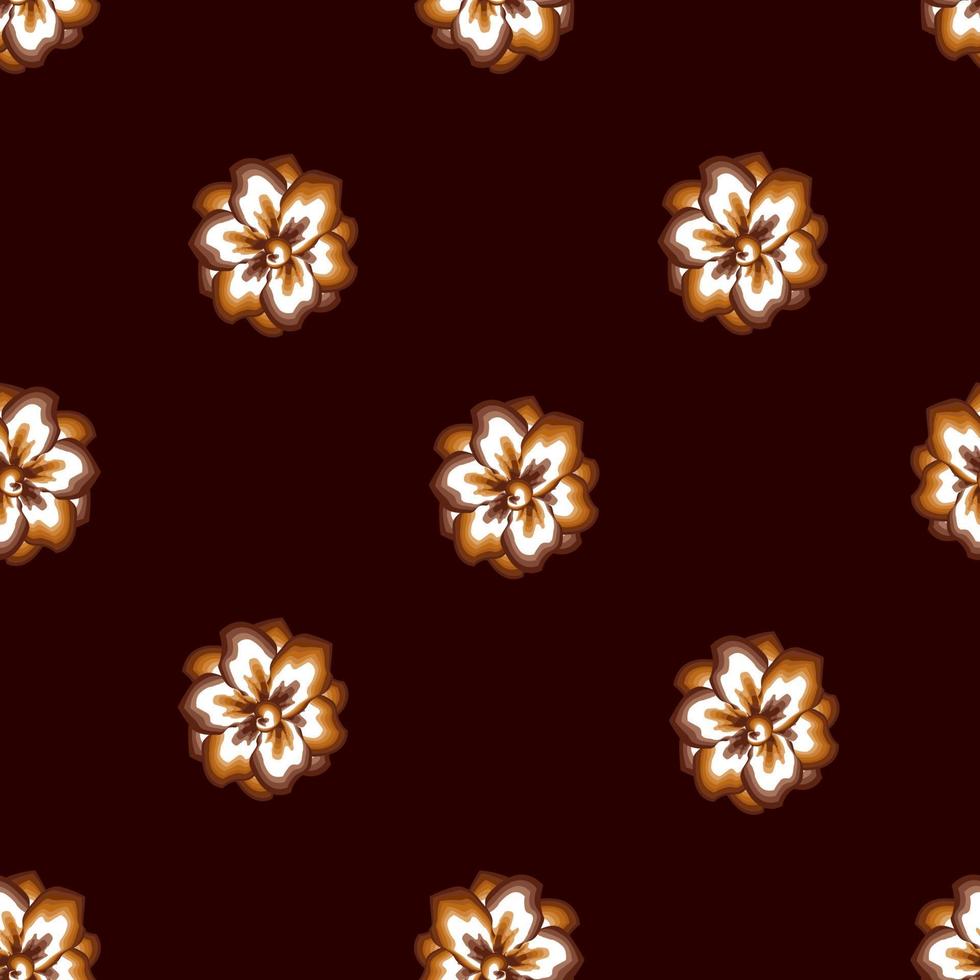 Resumen de flores de jazmín de patrones sin fisuras de fondo monocromático. diseño vectorial fondo oscuro papel pintado floral. patrón floral. fondo de la naturaleza. papel pintado tropical vector