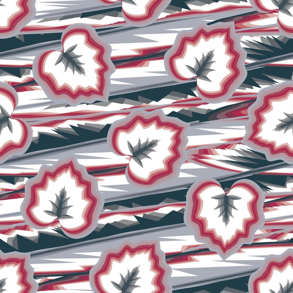 fashionable seamless pattern with colorful calla leaves on wave abstract background. vector design. Exotic tropics. Summer design. decorative texture print. nature wallpaper. tropical background