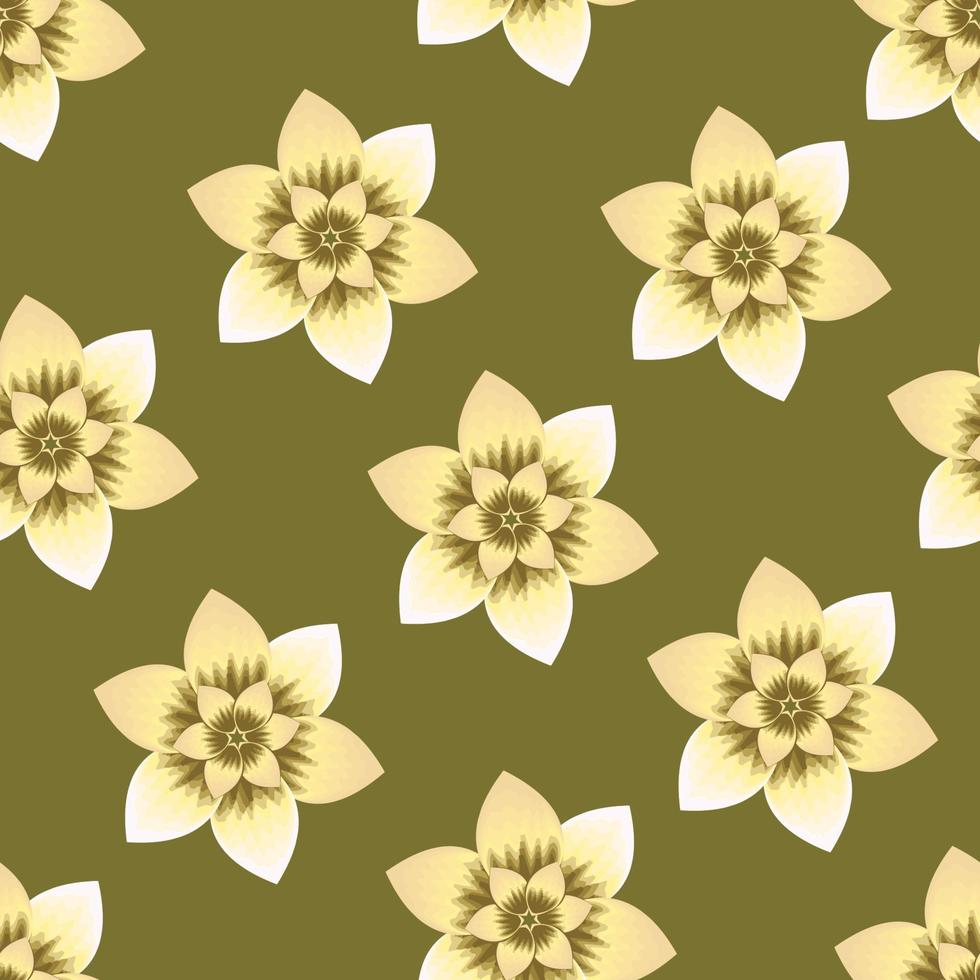 autumn seamless pattern with elegance abstract frangipani flower seamless pattern plants on pastel green background. floral background. vector design. flower wallpaper print. tropical background