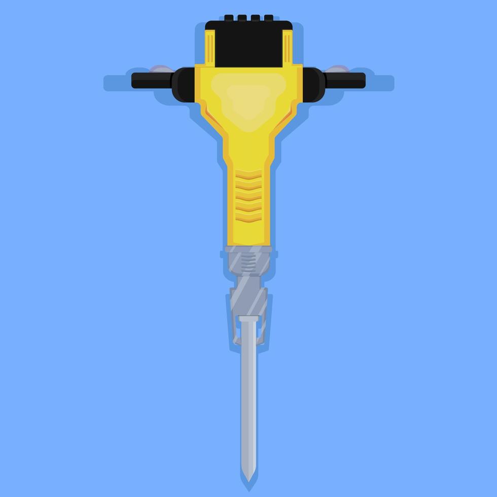 jackhammer isolated on flat background vector