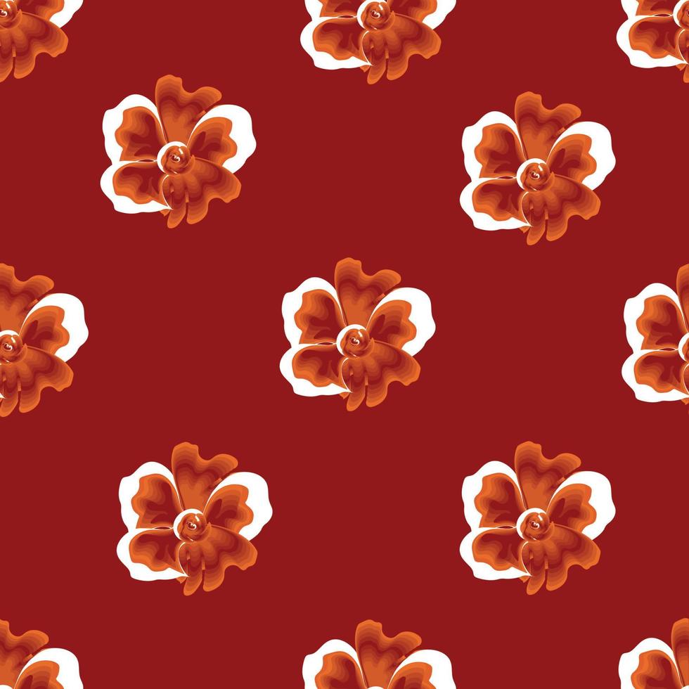 papel tapiz de flores abstractas rojas plantas de patrones sin fisuras tropicales. diseño de textura de moda, textil, tela e impresión. fondo floral. impresión de la selva. ilustración vectorial vector