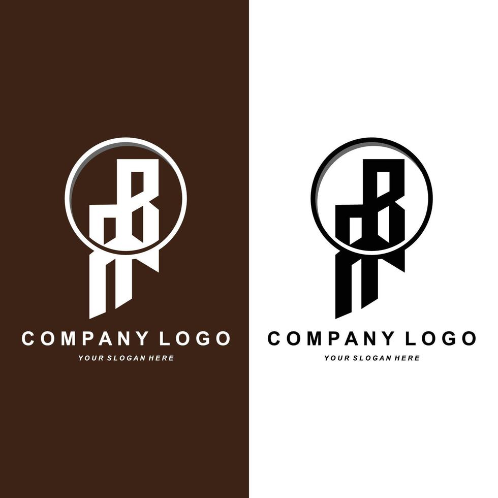 BR letter logo, alphabet illustration of the company's initial brand design, t-shirts, screen printing, stickers vector