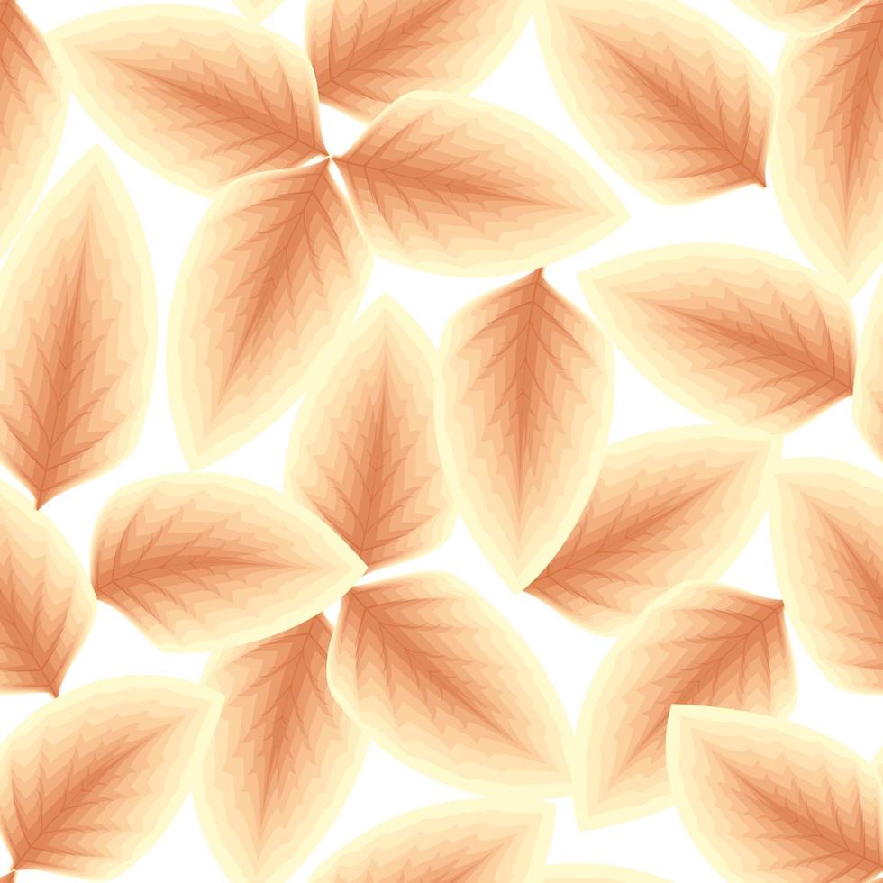 patrón tropical sin costuras de verano con follaje naranja y hojas de plantas sobre fondo blanco. diseño abstracto moderno para tela, papel, decoración de interiores. fondo de otoño. papel pintado de la naturaleza. antecedentes vector