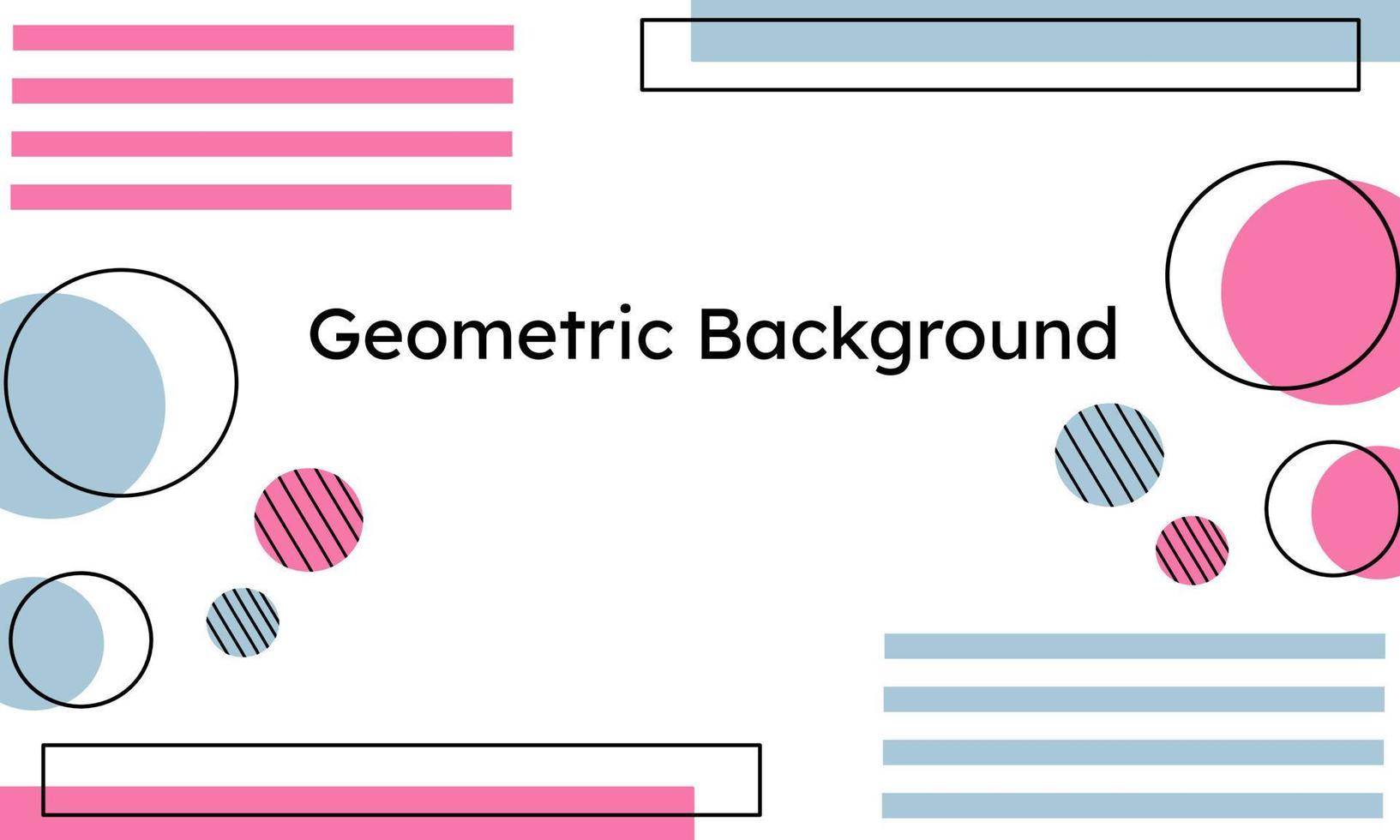 Geometric shapes design background vector