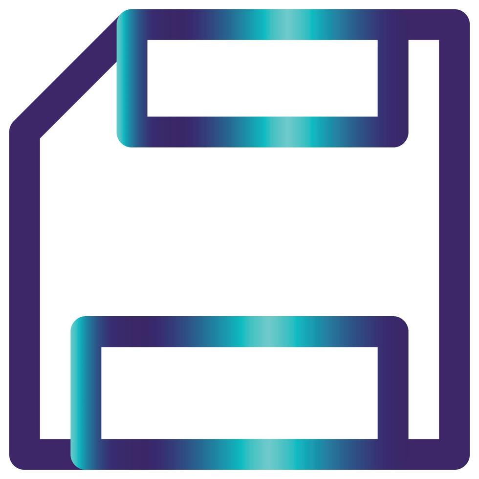 Diskette, Gradient Style Icon Computer and Hardware vector