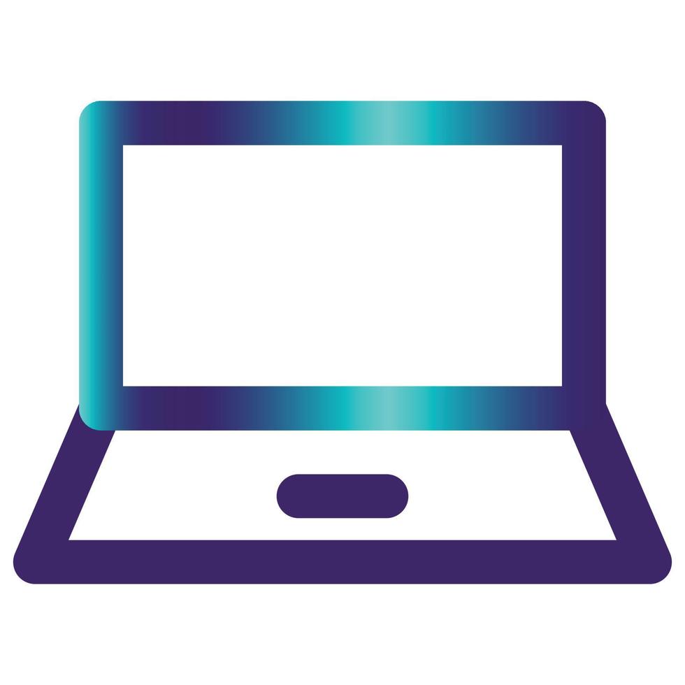 Laptop, Gradient Style Icon Computer and Hardware vector