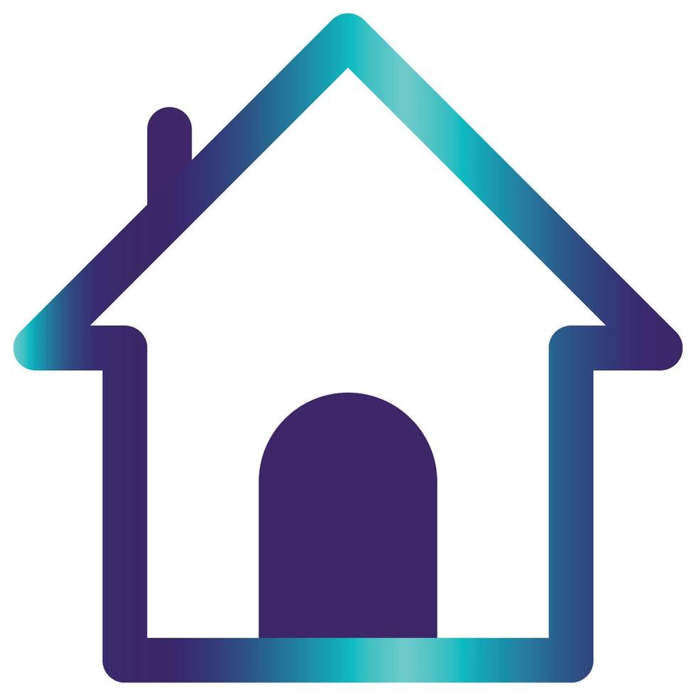 House, Gradient Style Icon Computer and Hardware vector