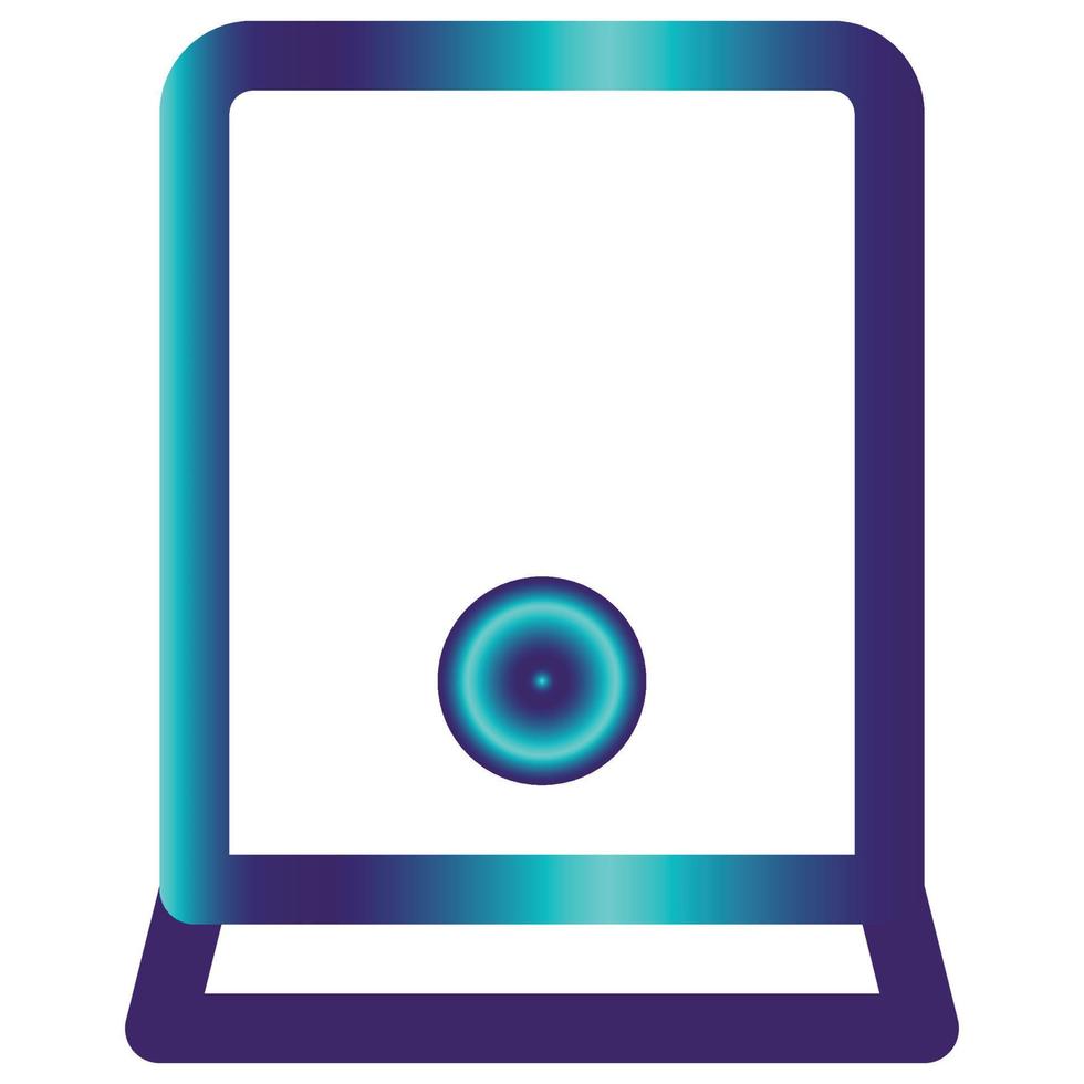 CPU, Gradient Style Icon Computer and Hardware vector