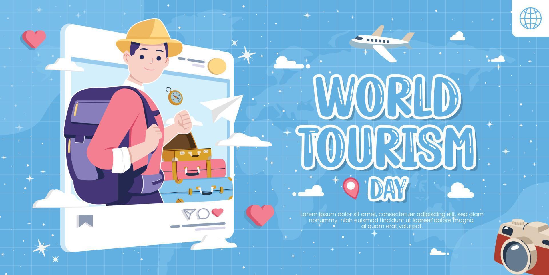 World tourism day vector