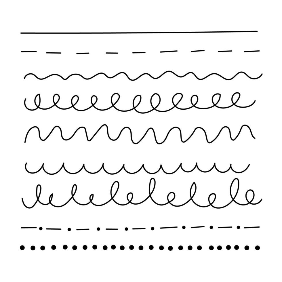 doodle lines, frame, dividers vector design