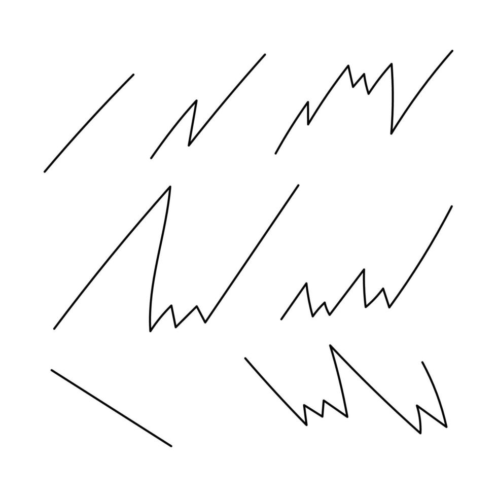 Doodle lines, vector illustration on a white background