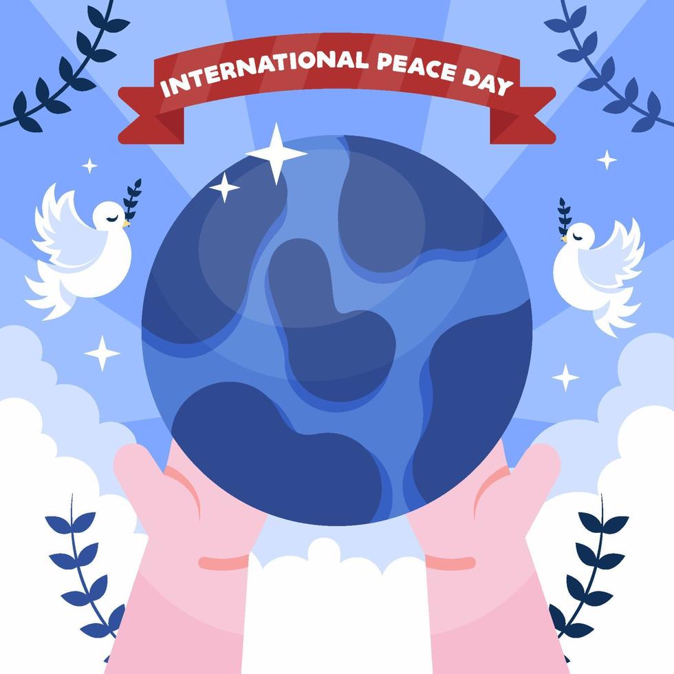 fondo del día internacional de la paz vector