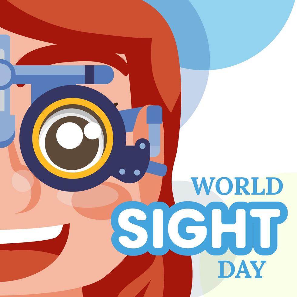 World Sight Day Concept. Flat Cartoon Illustration vector