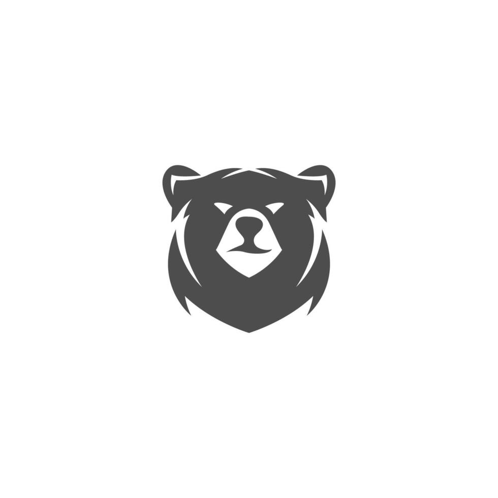 ilustración de diseño de logotipo de icono de oso vector