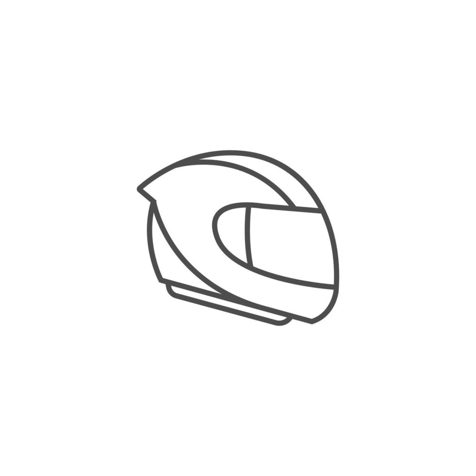 Ilustración de diseño de icono de casco de motocicleta vector