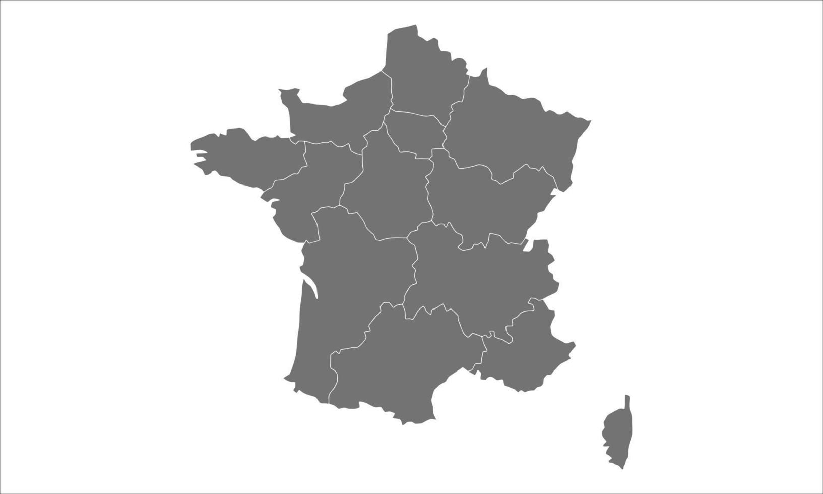 mapa gris de francia vector