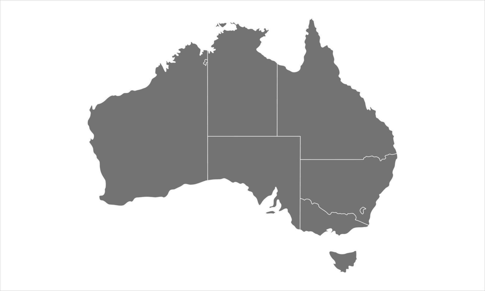 mapa gris de australia vector