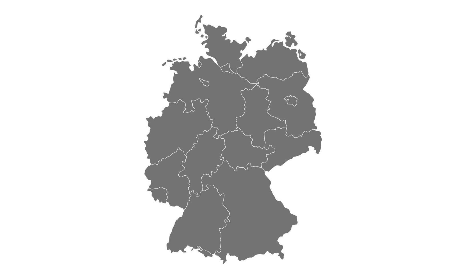 Grey German map vector