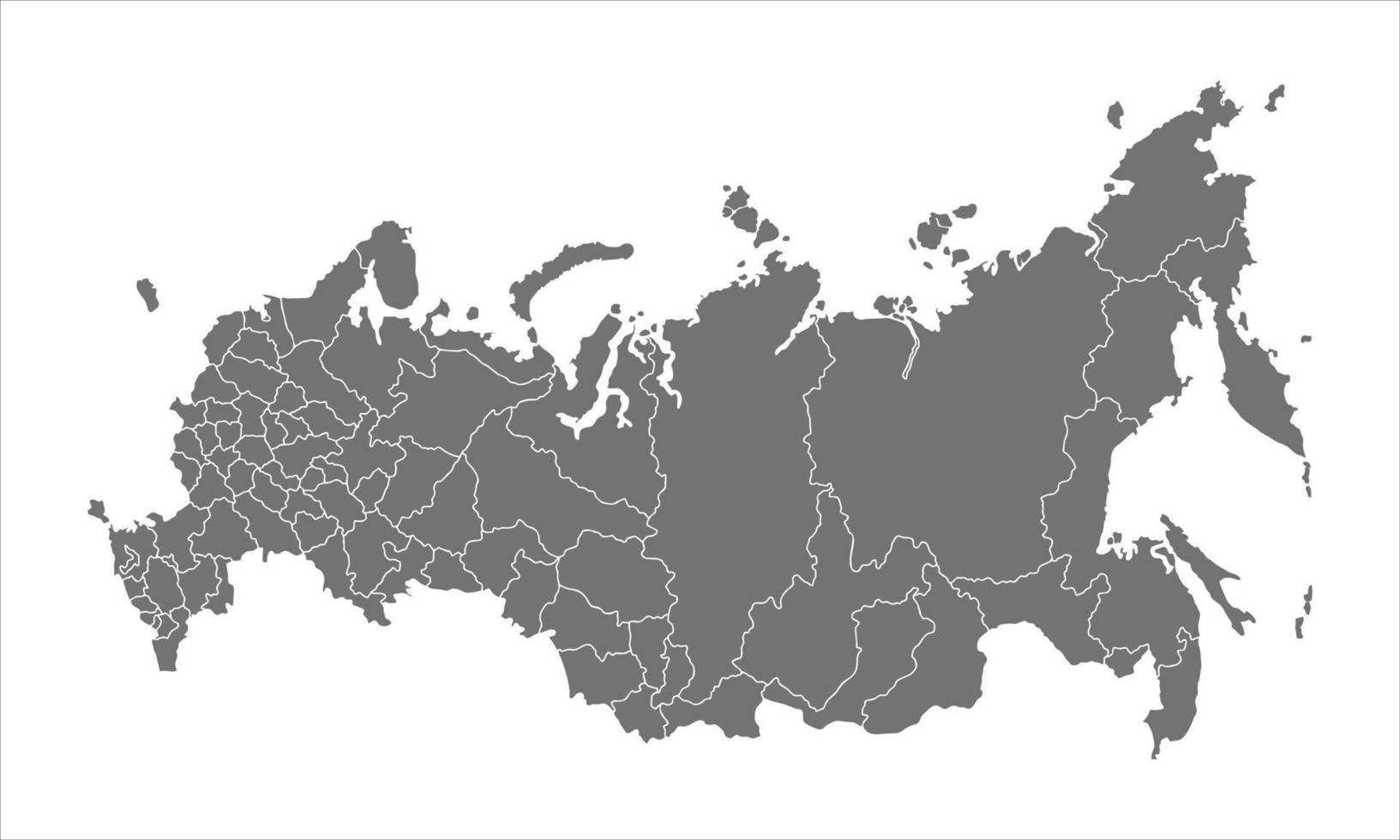 Grey Russia map vector