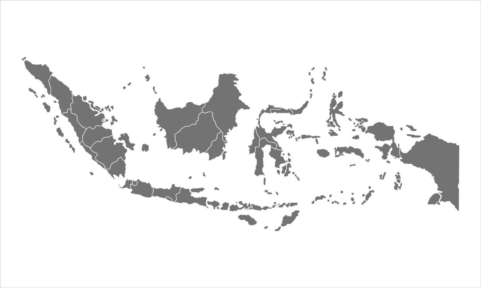 Grey Indonesia map vector
