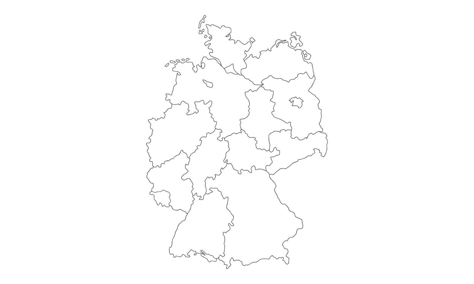 white background of German map with line art design vector