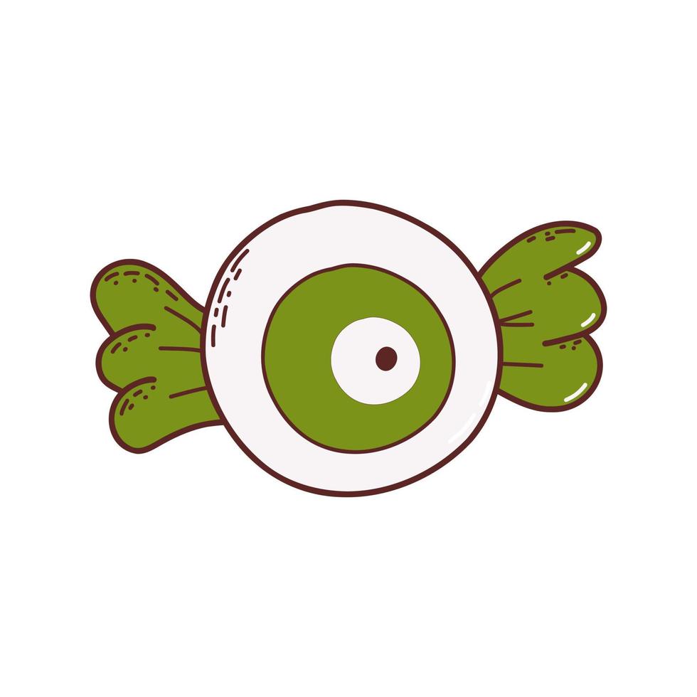 Halloween sweet. Halloween elements. Trick or treat concept. Vector illustration in hand drawn style