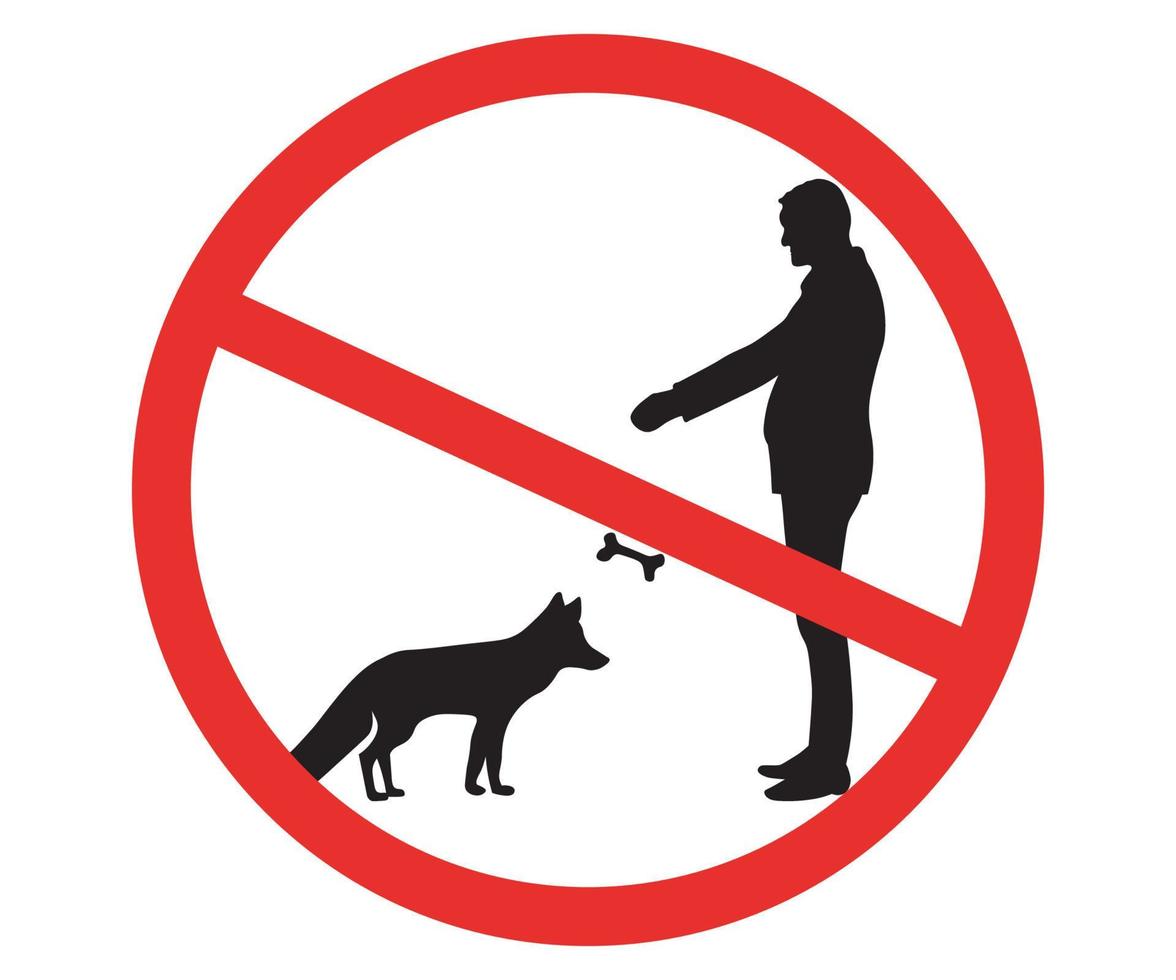 forbidding sign - it is forbidden to feed animals vector