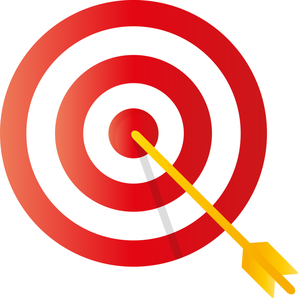 Dart Board Target with Arrow png