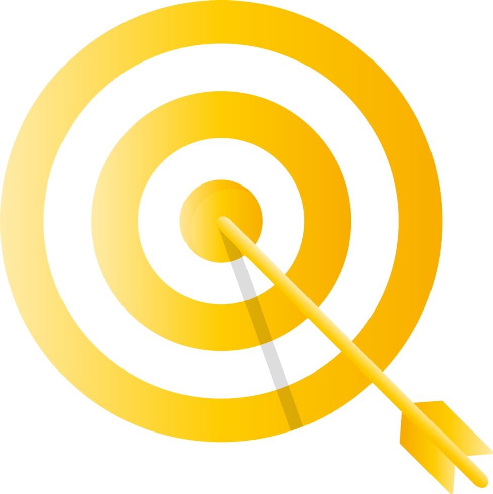 Dart Board Target with Arrow png