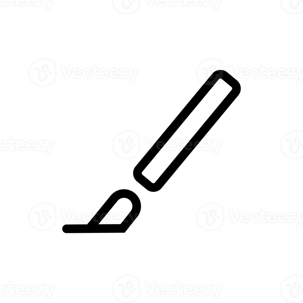 paintbrush icon design. text or document processing applications for ui ux element collection or website or app interface. minimal outline icon style. png