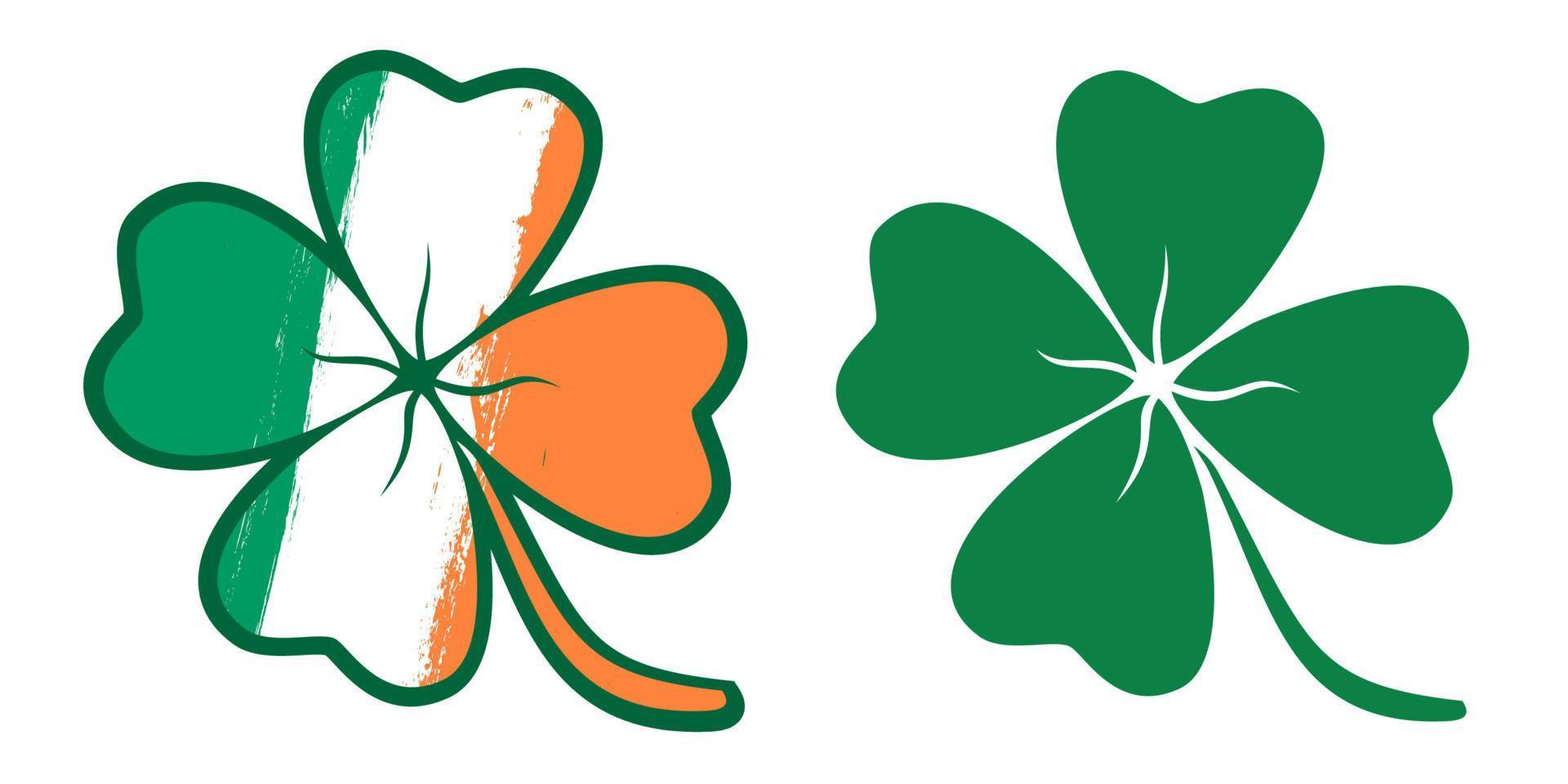 Lucky clover like Irish flag vector