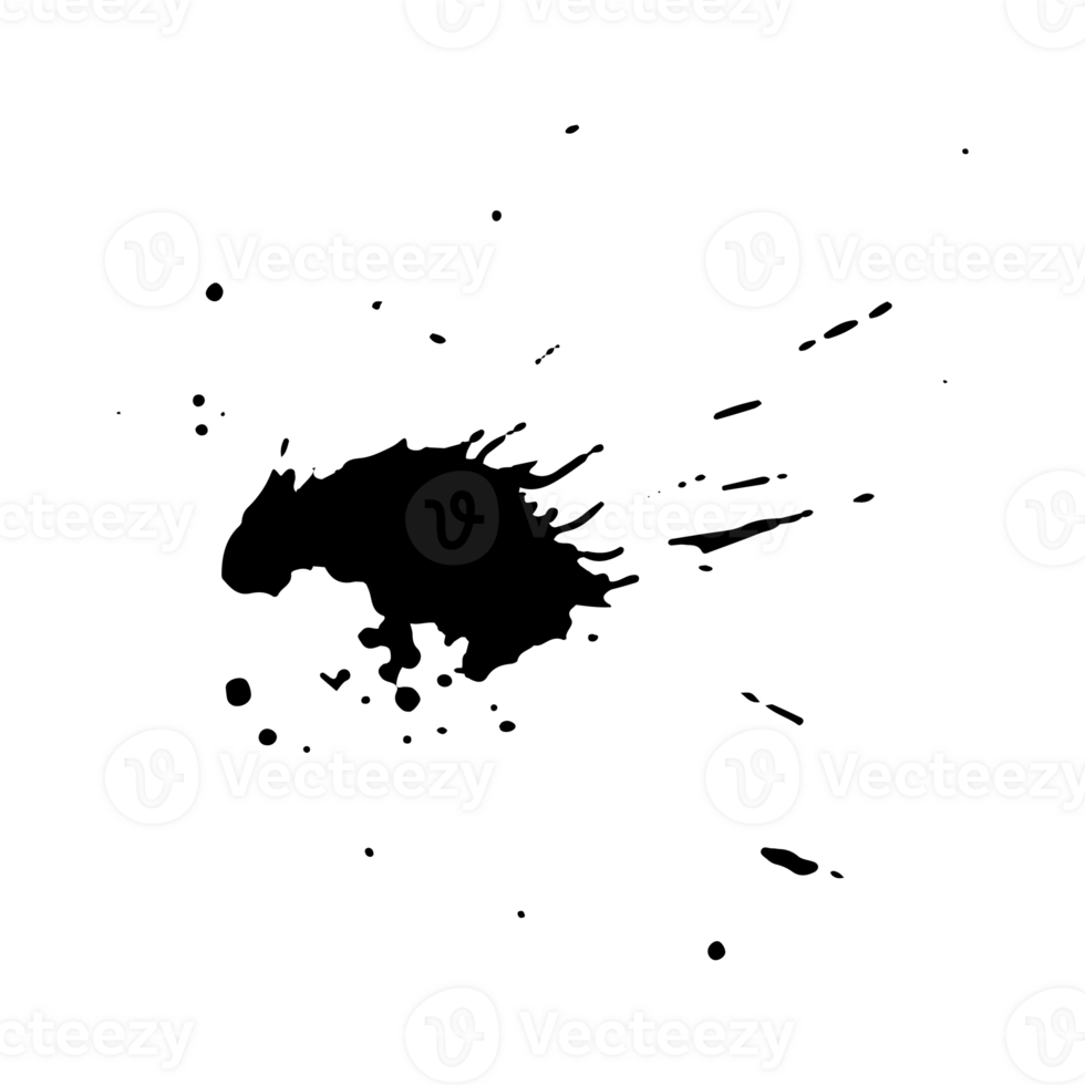 Free abstract black ink splash for design element 11097690 PNG with