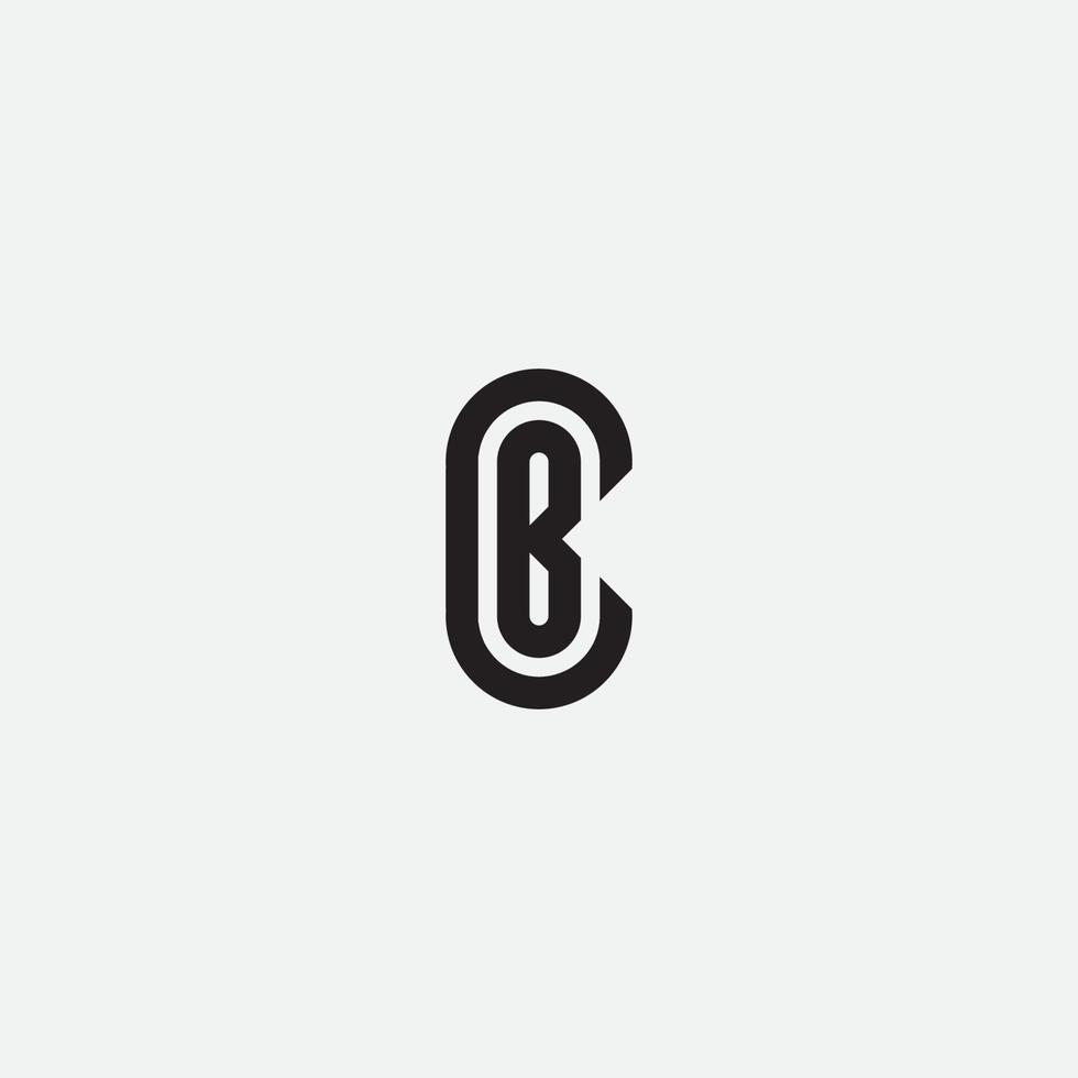 CB letter monogram logo template. vector