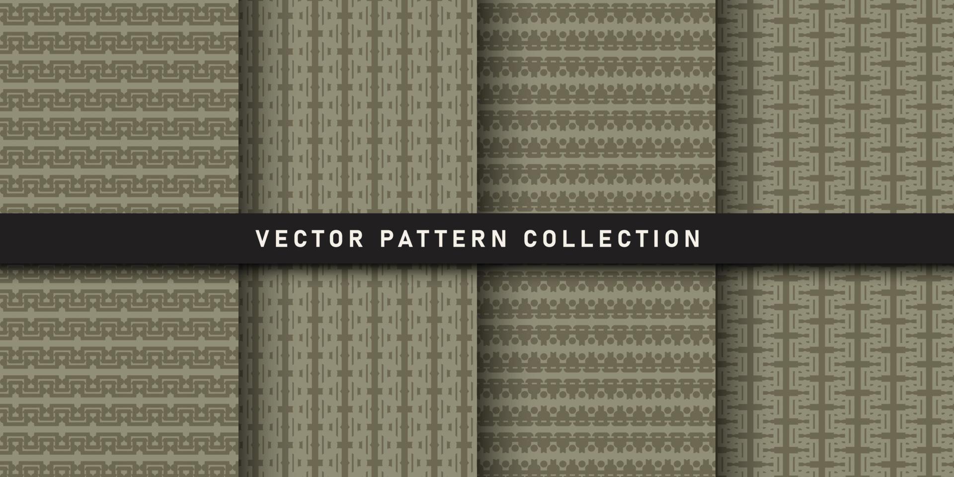 colección de patrones planos art deco vector