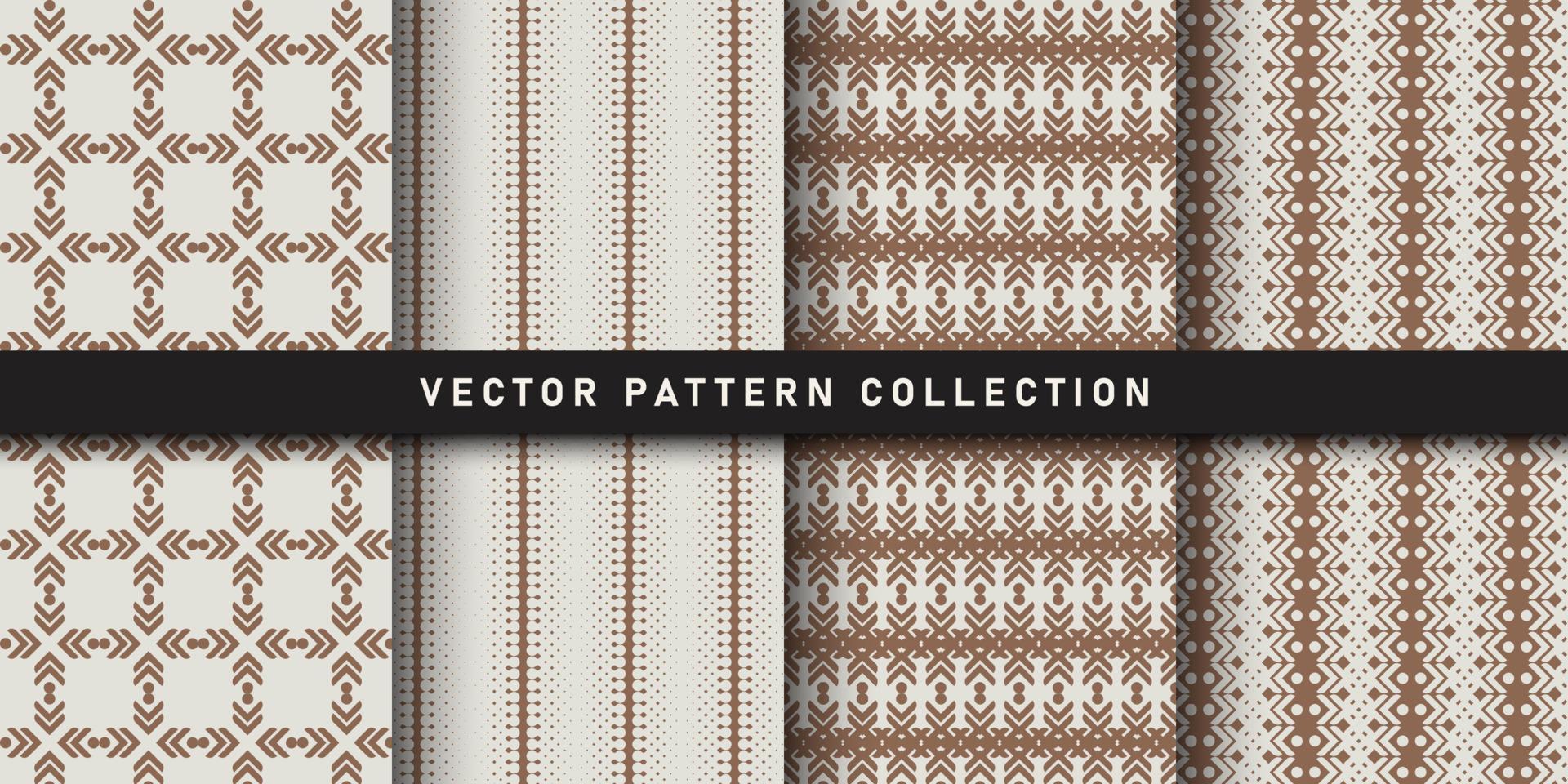 Flat art deco pattern collection vector