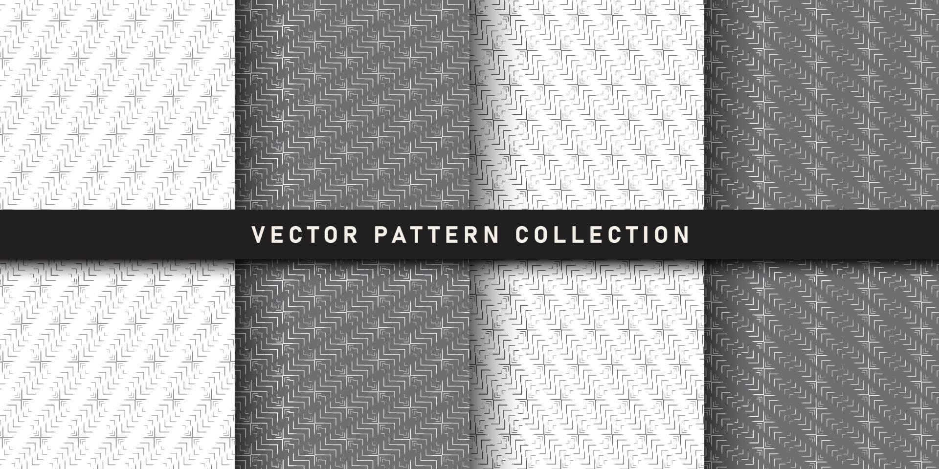 Seamless geometric pattern set vector