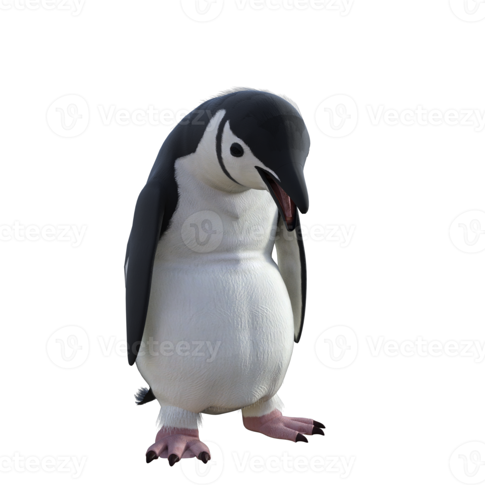 Ilustración de modelo de pingüino 3d png