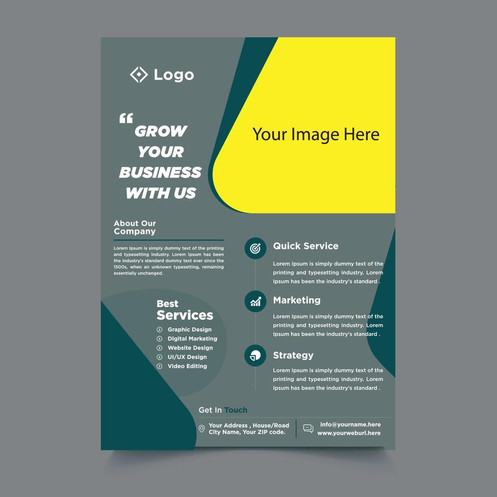 Corporate Flyer Design Template vector