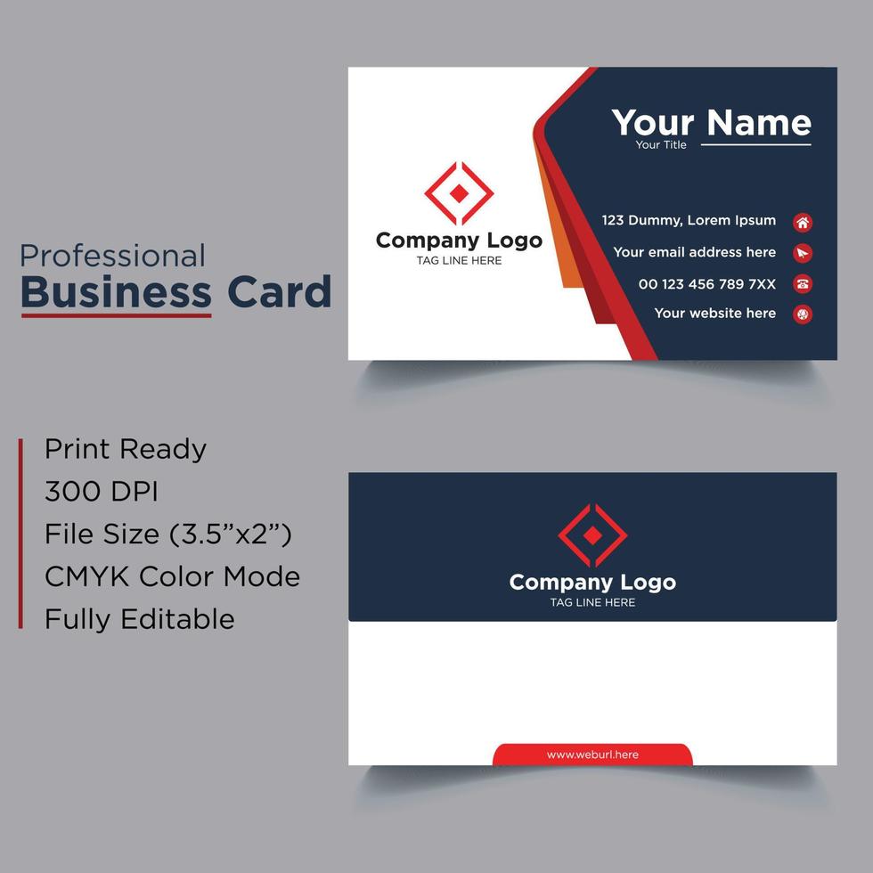 Corporate Business Card Template vector