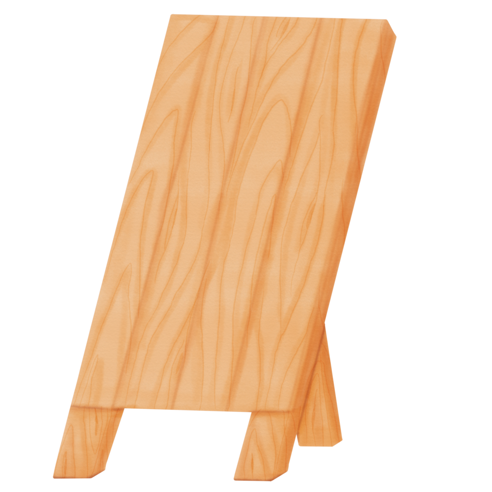 acuarelas decorativas tablas de madera de pie en el lateral png